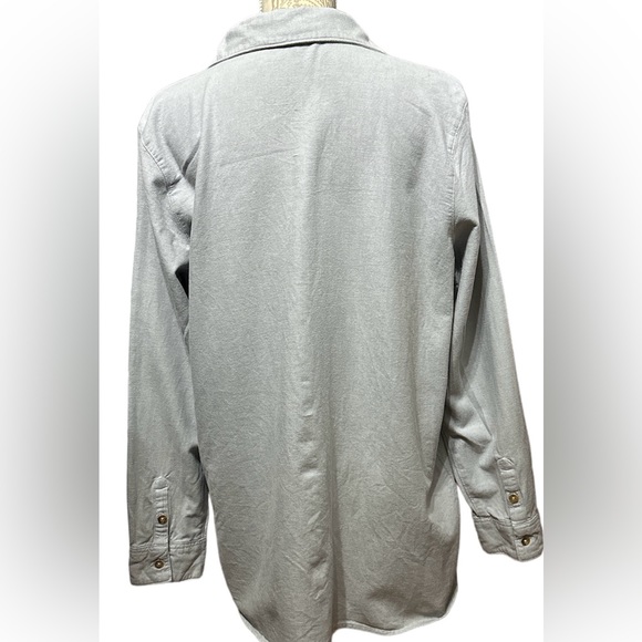 The North face women’s gray button front shirt L/S size XL - Picture 2 of 7
